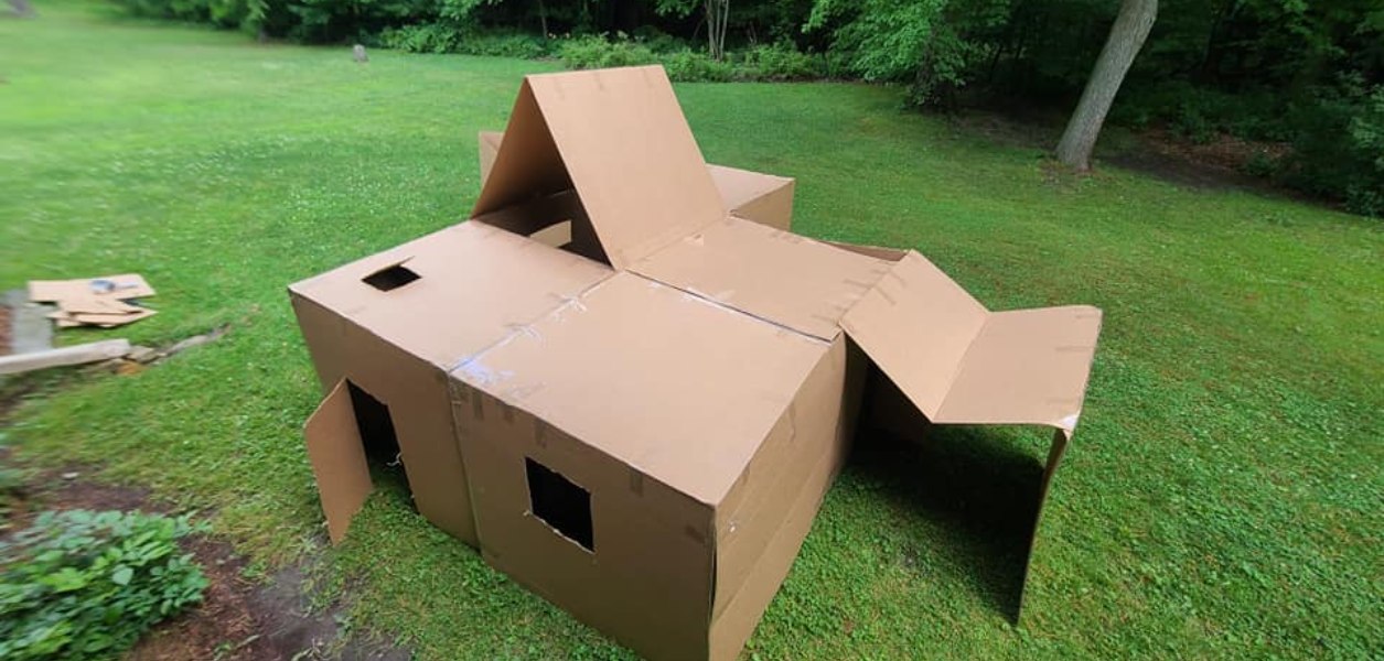 cardboard box home for sale