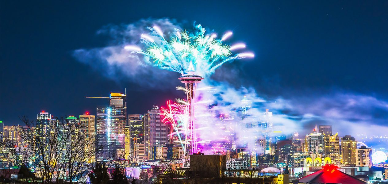 space needle fireworks