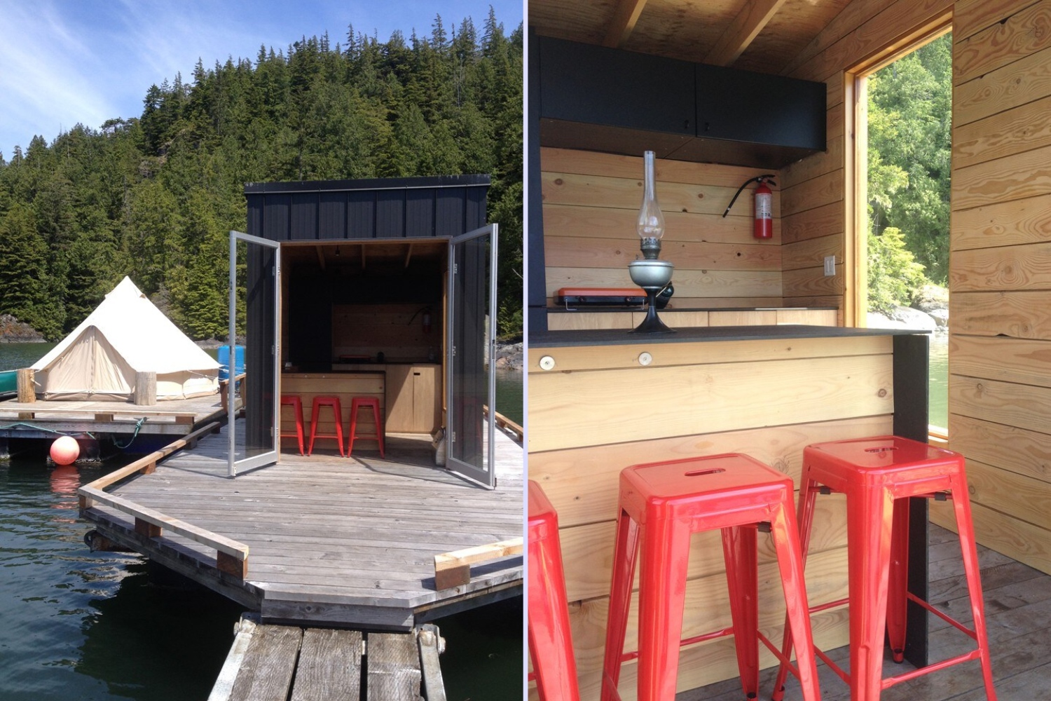floating airbnb tofino
