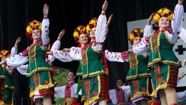 Ukrainian dance group performance