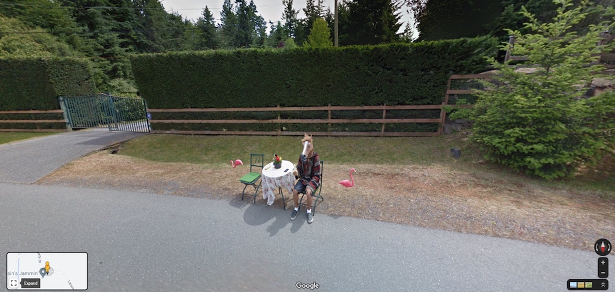 horse guy google street view canada