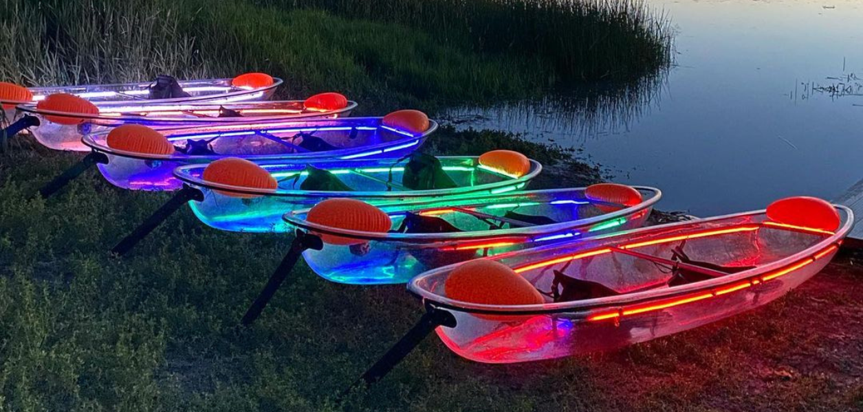 calgary glowing kayak