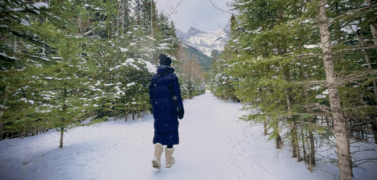 winter hiking alberta