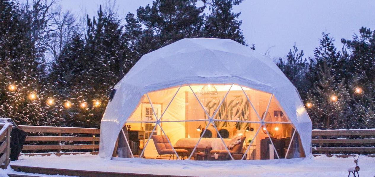 geodesic dome camping