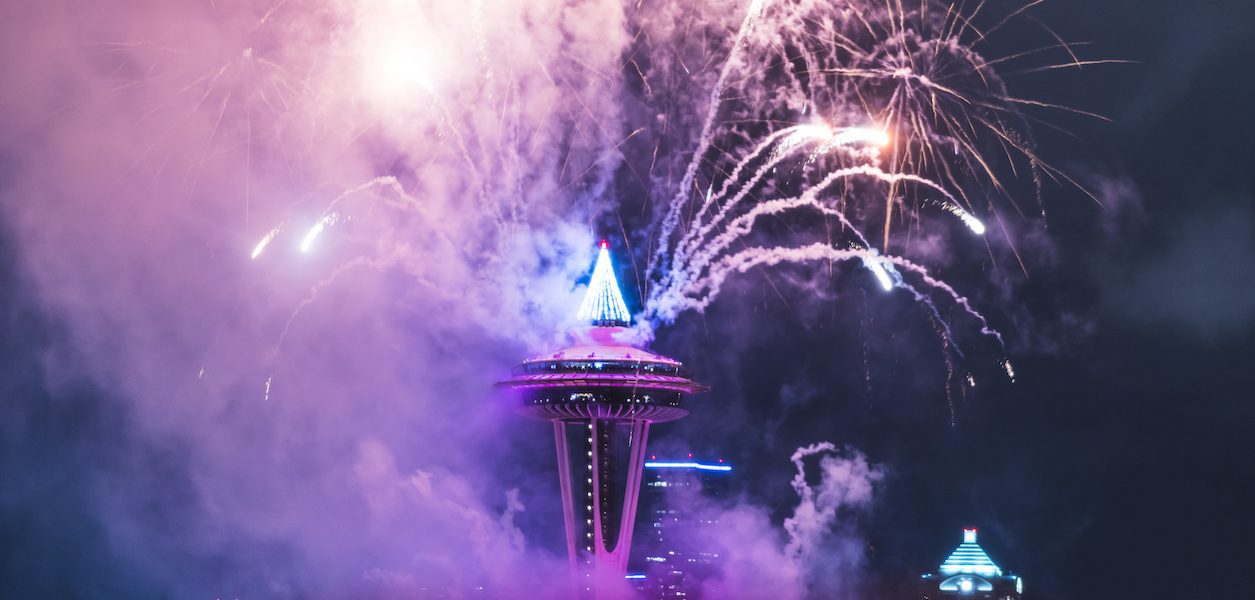Seattle Space Needle fireworks