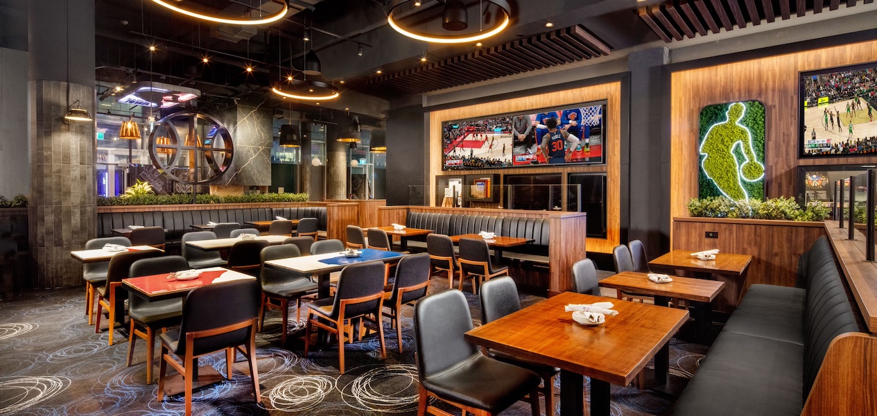 NBA courtside restaurant