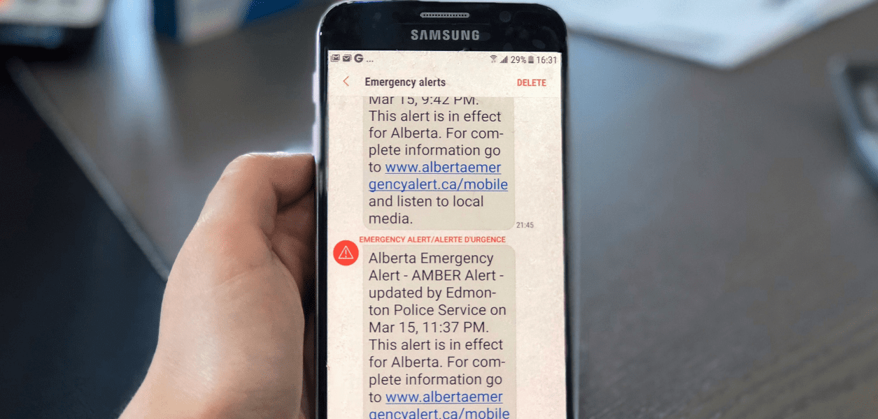 Alberta test emergency alert