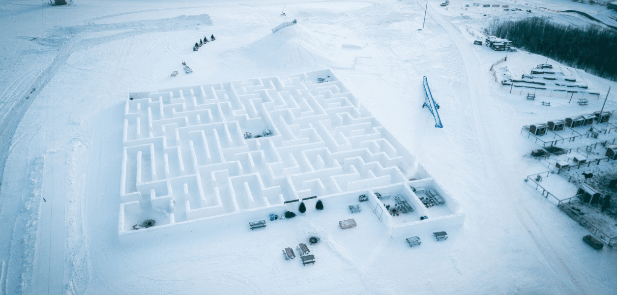 snow maze